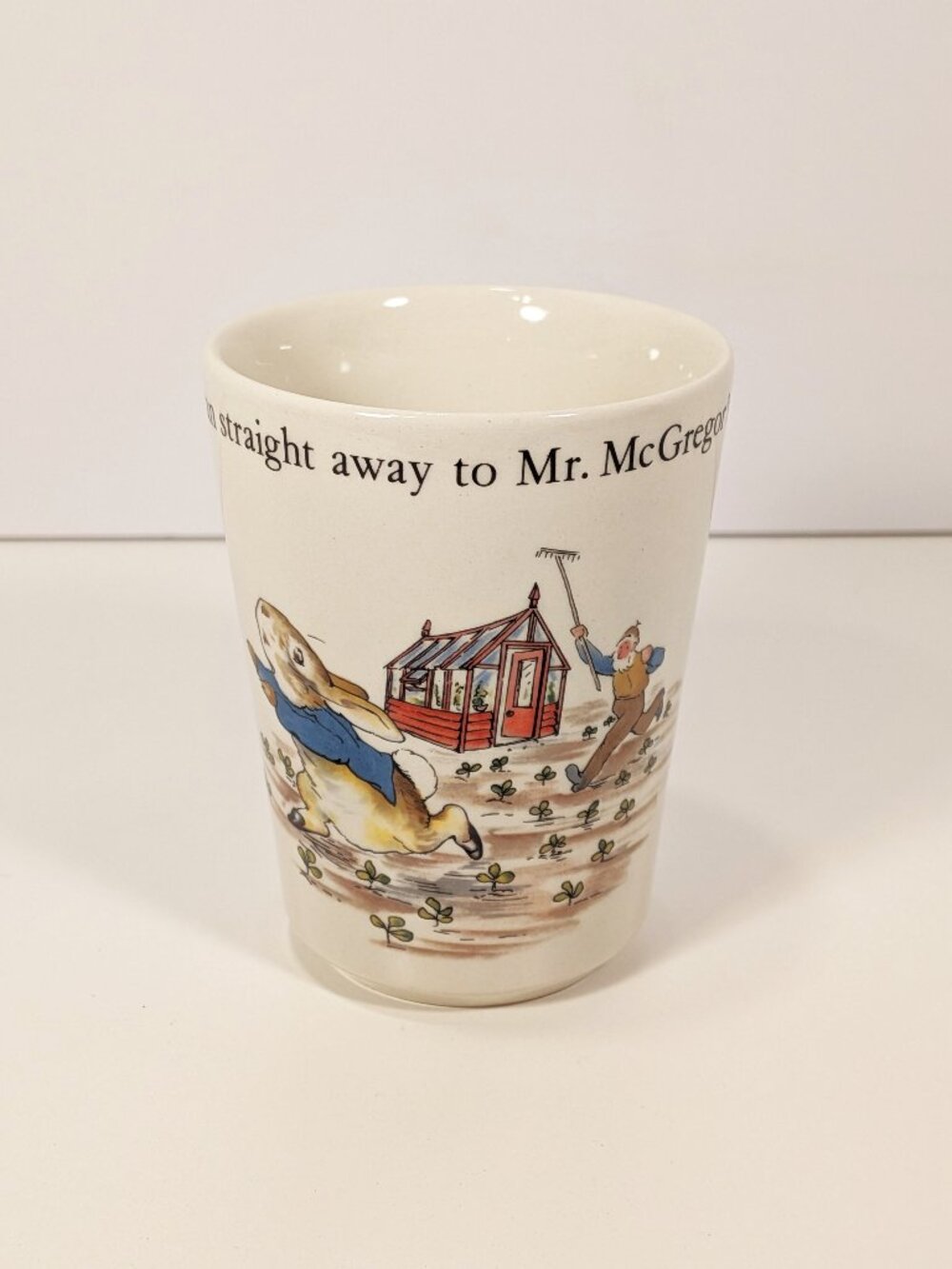Beautiful Wedgewood Beatrix Potter Peter Rabbit Porcelain Child's Cup Tumbler